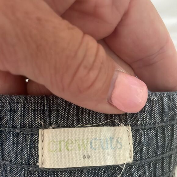 Functional-Drawstring Chambray Shorts for Girls size 10 - Picture 3 of 4